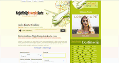 Desktop Screenshot of najjeftinijeavionskekarte.com